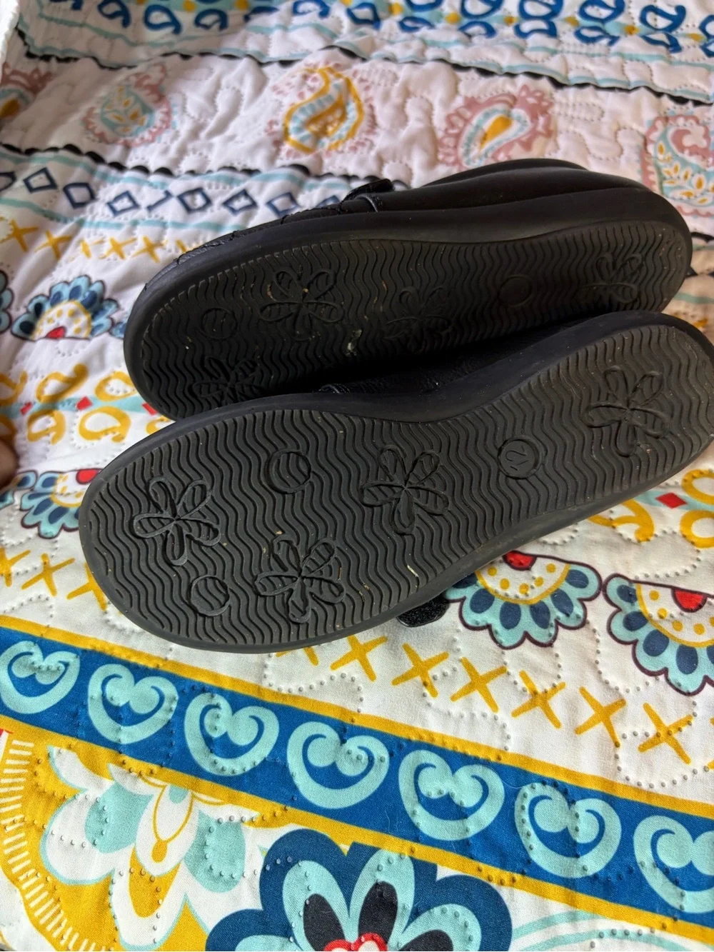 Rachel Shoes Black Quilted Mary Jane Flats for Girls